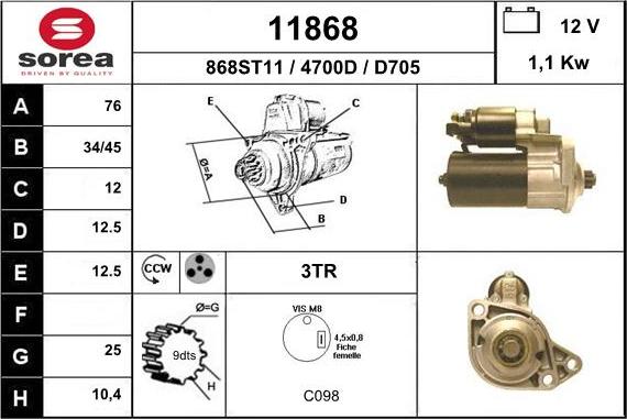 EAI 11868 - Starteris adetalas.lv