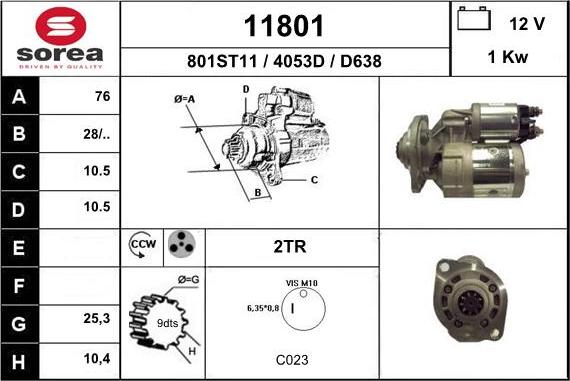 EAI 11801 - Starteris adetalas.lv