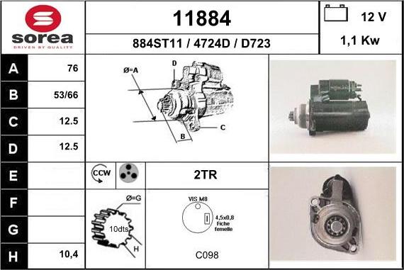 EAI 11884 - Starteris adetalas.lv