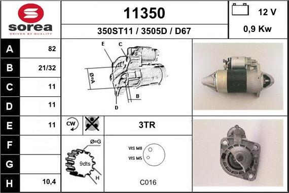 EAI 11350 - Starteris adetalas.lv