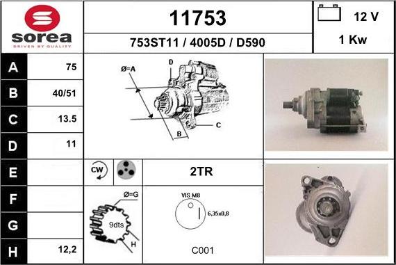 EAI 11753 - Starteris adetalas.lv