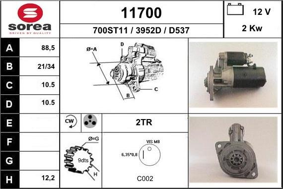 EAI 11700 - Starteris adetalas.lv