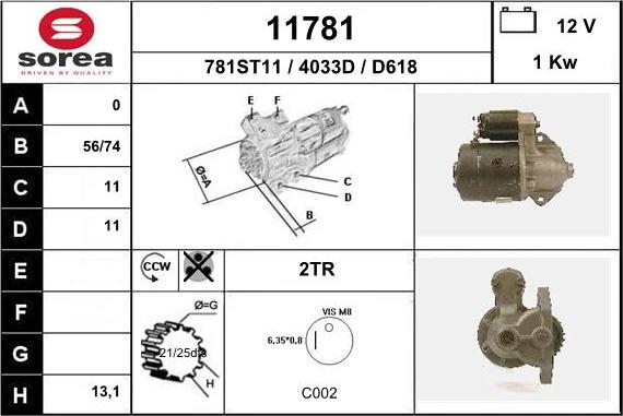 EAI 11781 - Starteris adetalas.lv