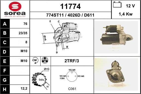 EAI 11774 - Starteris adetalas.lv