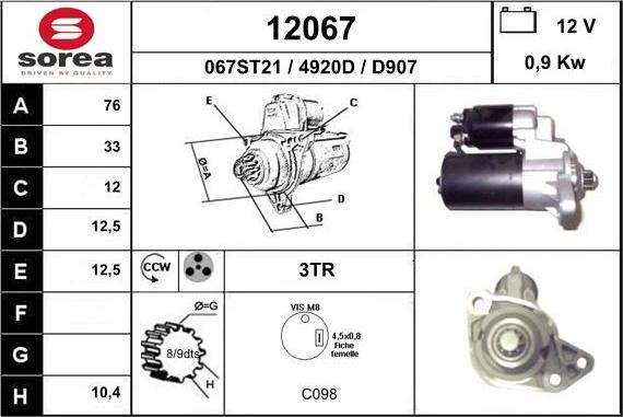 EAI 12067 - Starteris adetalas.lv