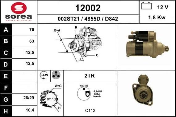 EAI 12002 - Starteris adetalas.lv