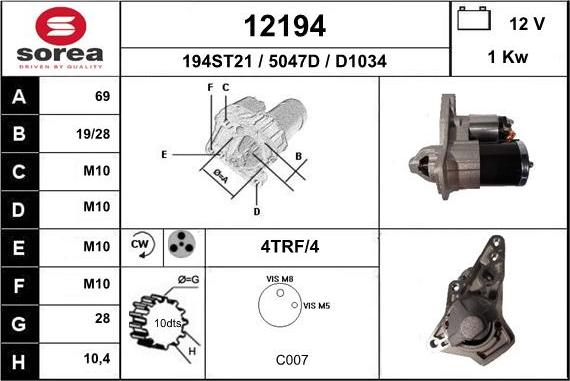 EAI 12194 - Starteris adetalas.lv