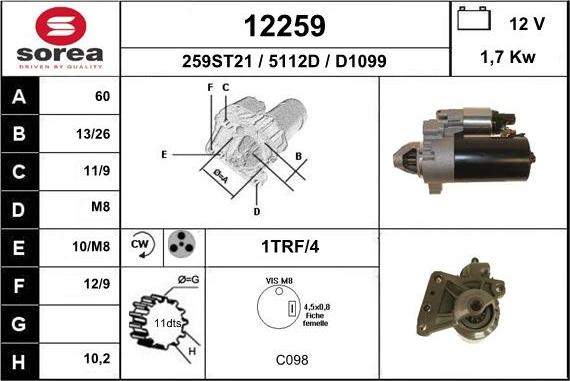 EAI 12259 - Starteris adetalas.lv