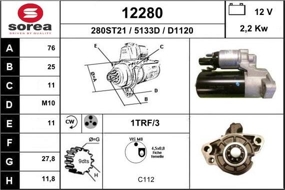 EAI 12280 - Starteris adetalas.lv