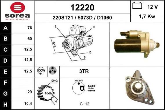 EAI 12220 - Starteris adetalas.lv