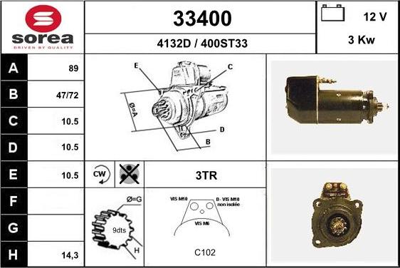 EAI 33400 - Starteris adetalas.lv