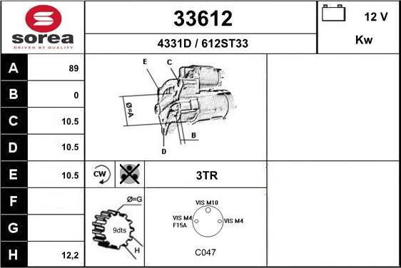 EAI 33612 - Starteris adetalas.lv