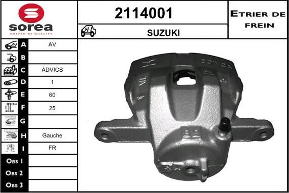 EAI 2114001 - Bremžu suports adetalas.lv