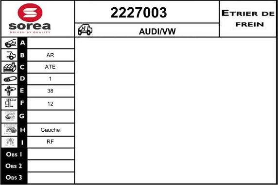 EAI 2227003 - Bremžu suports adetalas.lv