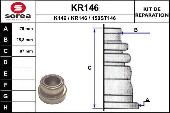 EAI KR146 - Putekļusargs, Piedziņas vārpsta adetalas.lv