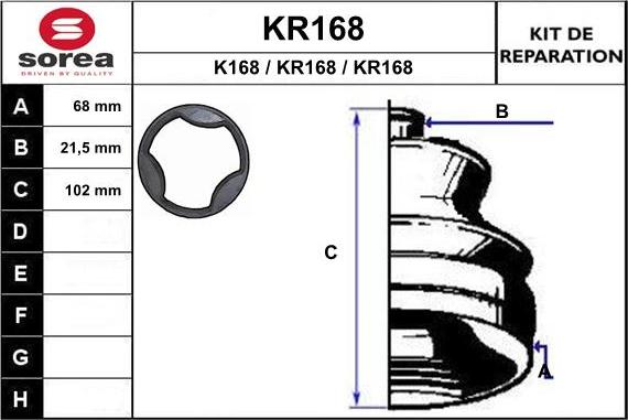 EAI KR168 - Putekļusargs, Piedziņas vārpsta adetalas.lv