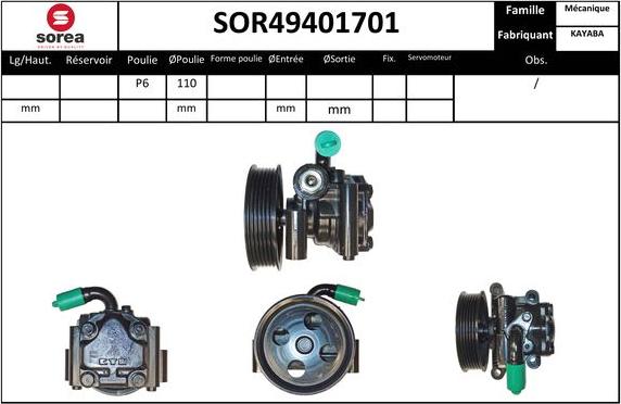 EAI SOR49401701 - Hidrosūknis, Stūres iekārta adetalas.lv