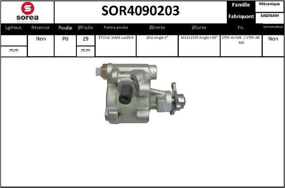 EAI SOR4090203 - Hidrosūknis, Stūres iekārta adetalas.lv