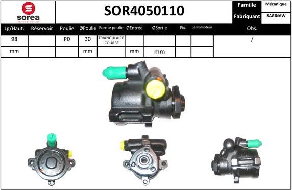 EAI SOR4050110 - Hidrosūknis, Stūres iekārta adetalas.lv