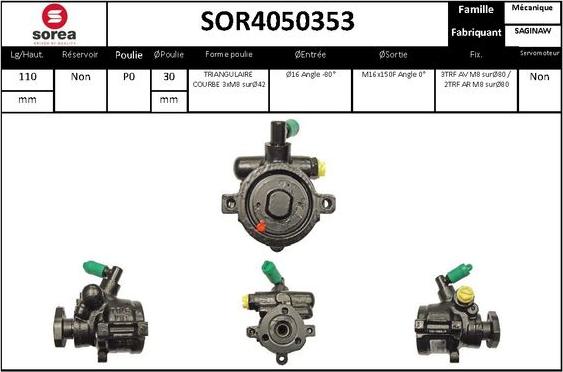 EAI SOR4050353 - Hidrosūknis, Stūres iekārta adetalas.lv