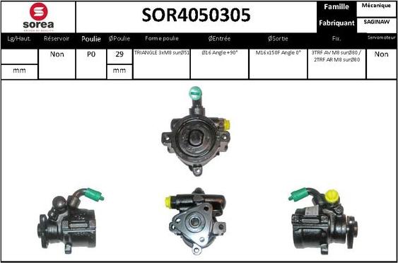 EAI SOR4050305 - Hidrosūknis, Stūres iekārta adetalas.lv