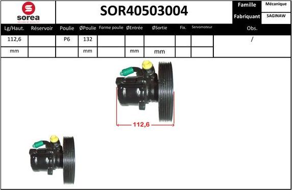 EAI SOR40503004 - Hidrosūknis, Stūres iekārta adetalas.lv