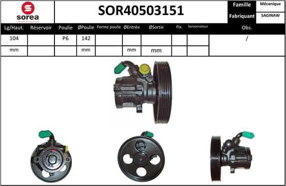 EAI SOR40503151 - Hidrosūknis, Stūres iekārta adetalas.lv