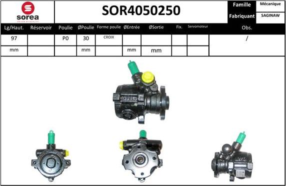 EAI SOR4050250 - Hidrosūknis, Stūres iekārta adetalas.lv