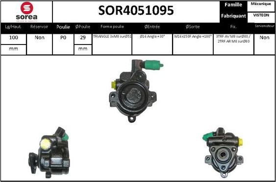 EAI SOR4051095 - Hidrosūknis, Stūres iekārta adetalas.lv