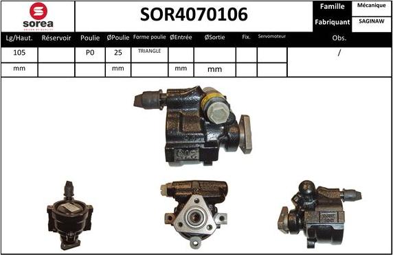 EAI SOR4070106 - Hidrosūknis, Stūres iekārta adetalas.lv