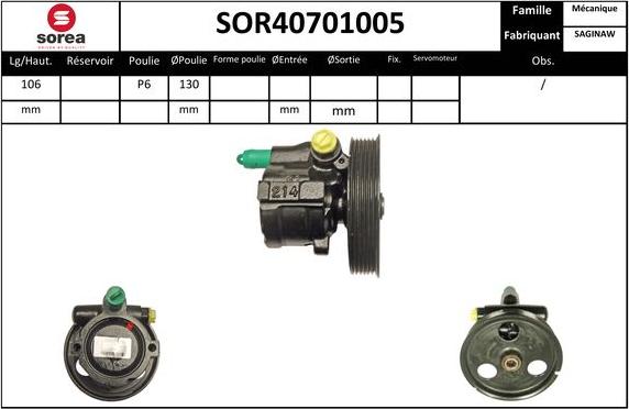 EAI SOR40701005 - Hidrosūknis, Stūres iekārta adetalas.lv