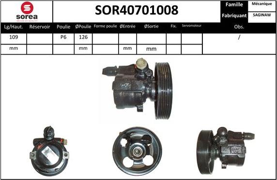 EAI SOR40701008 - Hidrosūknis, Stūres iekārta adetalas.lv