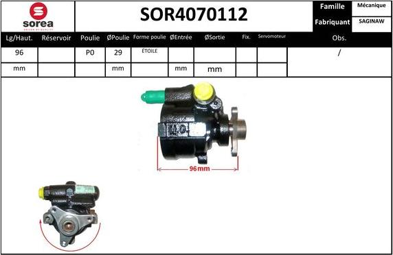 EAI SOR4070112 - Hidrosūknis, Stūres iekārta adetalas.lv