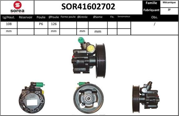 EAI SOR41602702 - Hidrosūknis, Stūres iekārta adetalas.lv