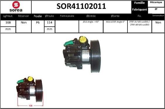 EAI SOR41102011 - Hidrosūknis, Stūres iekārta adetalas.lv