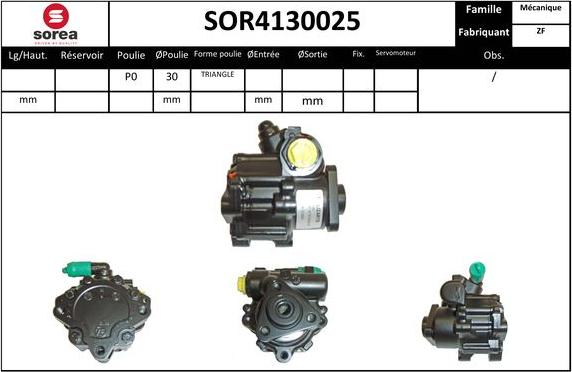 EAI SOR4130025 - Hidrosūknis, Stūres iekārta adetalas.lv