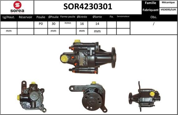 EAI SOR4230301 - Hidrosūknis, Stūres iekārta adetalas.lv