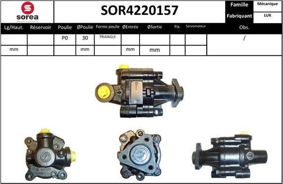 EAI SOR4220157 - Hidrosūknis, Stūres iekārta adetalas.lv