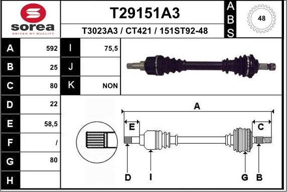 EAI T29151A3 - Piedziņas vārpsta adetalas.lv