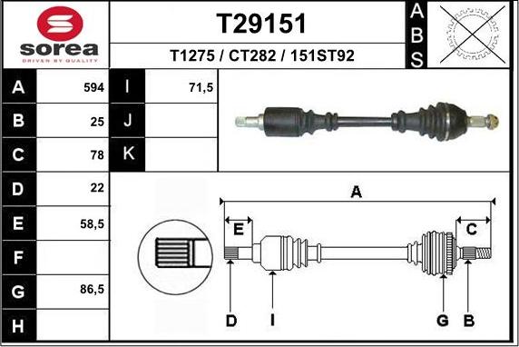 EAI T29151 - Piedziņas vārpsta adetalas.lv