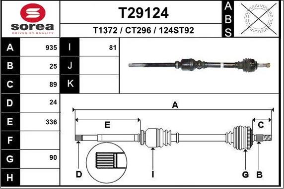 EAI T29124 - Piedziņas vārpsta adetalas.lv