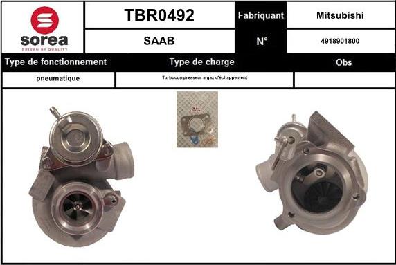 EAI TBR0492 - Kompresors, Turbopūte adetalas.lv