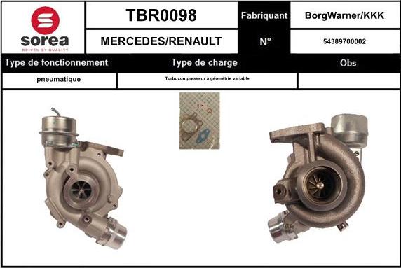 EAI TBR0098 - Kompresors, Turbopūte adetalas.lv