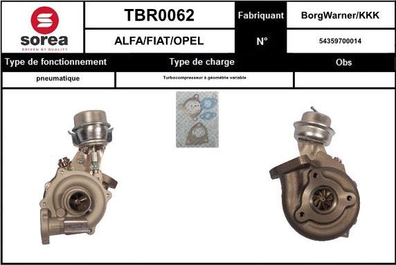 EAI TBR0062 - Kompresors, Turbopūte adetalas.lv