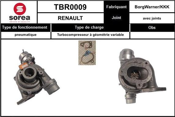 EAI TBR0009 - Kompresors, Turbopūte adetalas.lv