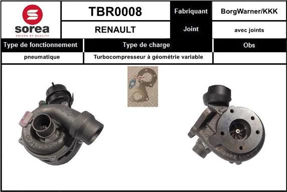 EAI TBR0008 - Kompresors, Turbopūte adetalas.lv