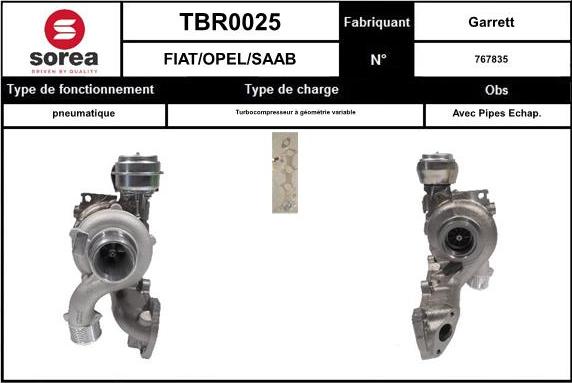 EAI TBR0025 - Kompresors, Turbopūte adetalas.lv