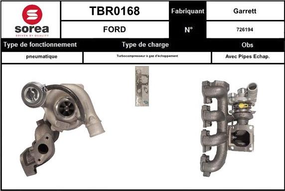 EAI TBR0168 - Kompresors, Turbopūte adetalas.lv