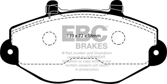 EBC Brakes DP920/2 - Bremžu uzliku kompl., Disku bremzes adetalas.lv