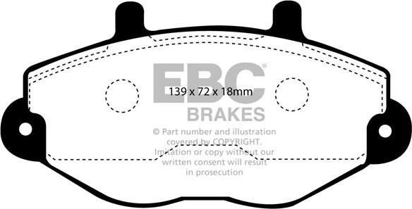 EBC Brakes DP920 - Bremžu uzliku kompl., Disku bremzes adetalas.lv